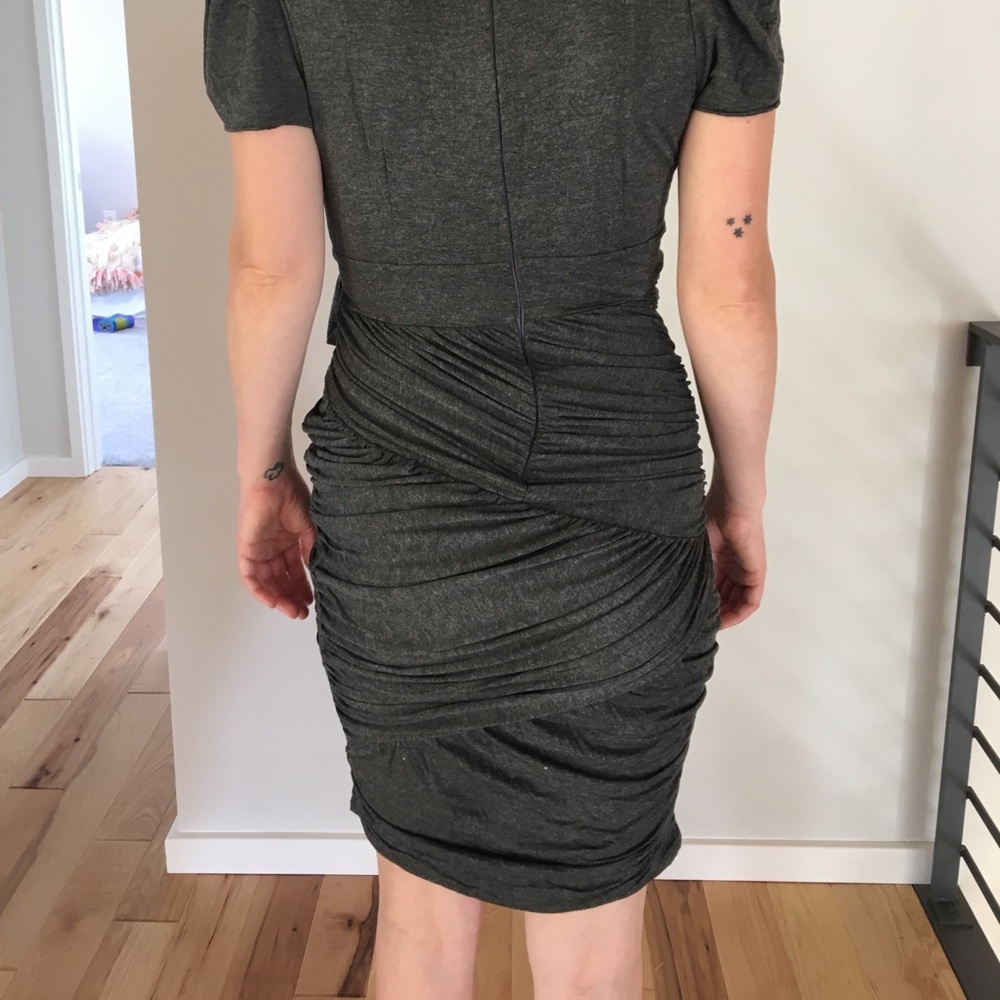 Grey wrap dress